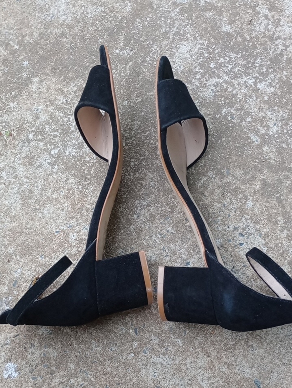 Free People Black Ankle-Strap Heeled Sandals - Picture 9 of 16